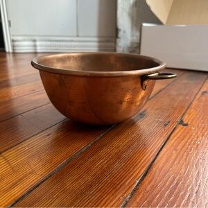 Antique/vintage French copper hanging mixing bowl